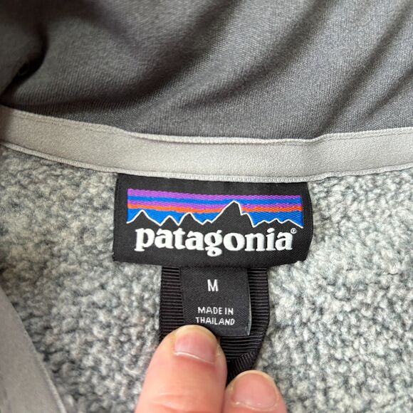 Patagonia Better Sweater Quarter-Zip Fleece Pullover Mens Size Medium Gray Hike - Picture 3 of 7
